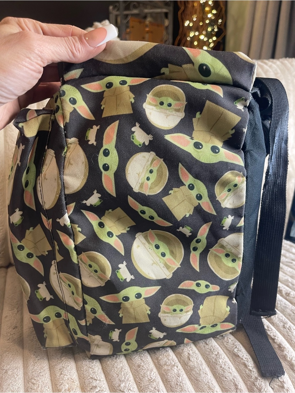 Star Wars The Mandalorian Baby Yoda Grogu All Over Print Backpack - Picture 5 of 7